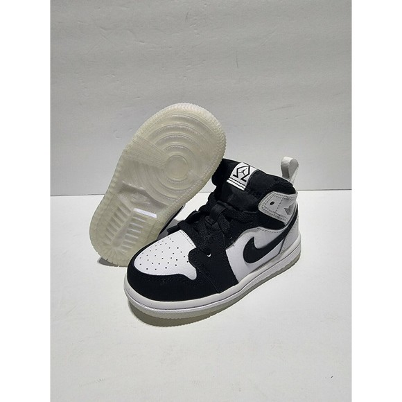 New Nike Air Jordan 1 Mid TD Diamond Shorts White DN4322-100 Toddler Size 7C